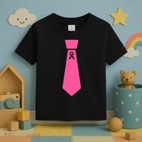 Breast Cancer Awareness Ribbon Tie Toddler T-Shirt thumb 3
