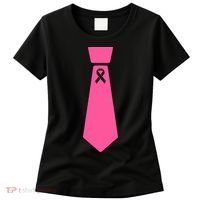 Breast Cancer Awareness Ribbon Tie Women's T-Shirt thumb 0
