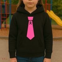 Breast Cancer Awareness Ribbon Tie Kids Hoodie thumb 3