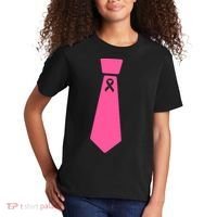 Breast Cancer Awareness Ribbon Tie Kids T-Shirt thumb 2