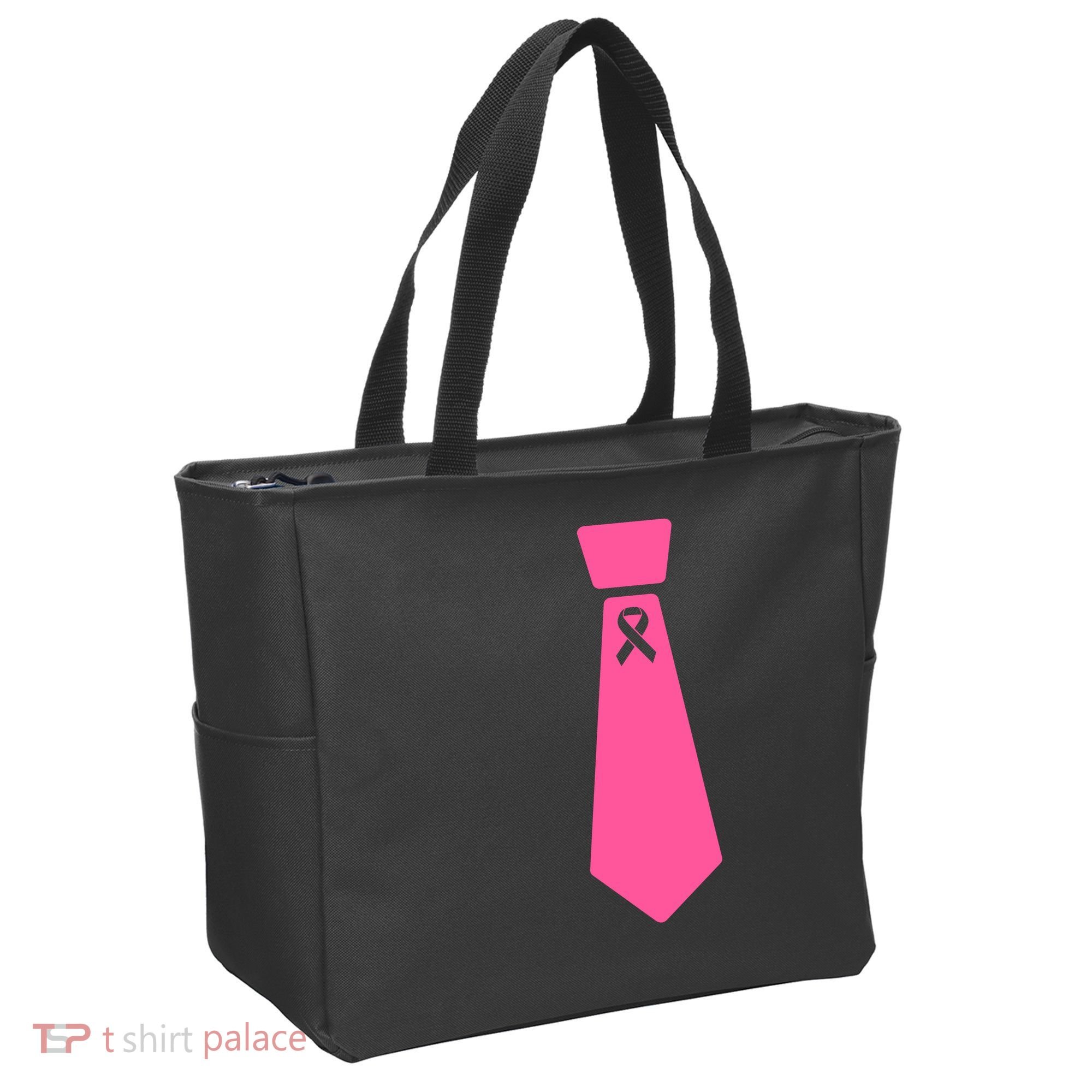 Breast Cancer Awareness Ribbon Tie Tote Bag