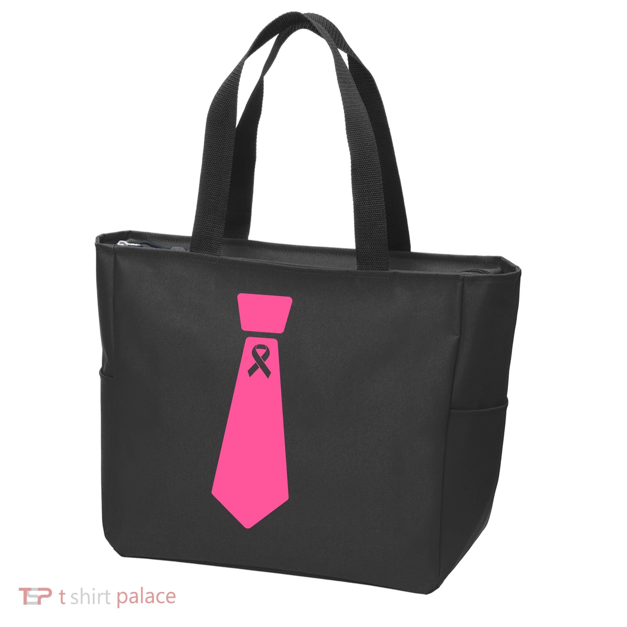 Breast Cancer Awareness Ribbon Tie Tote Bag