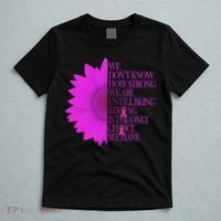 Breast Cancer Awareness Sunflower Quote T-Shirt thumb 5