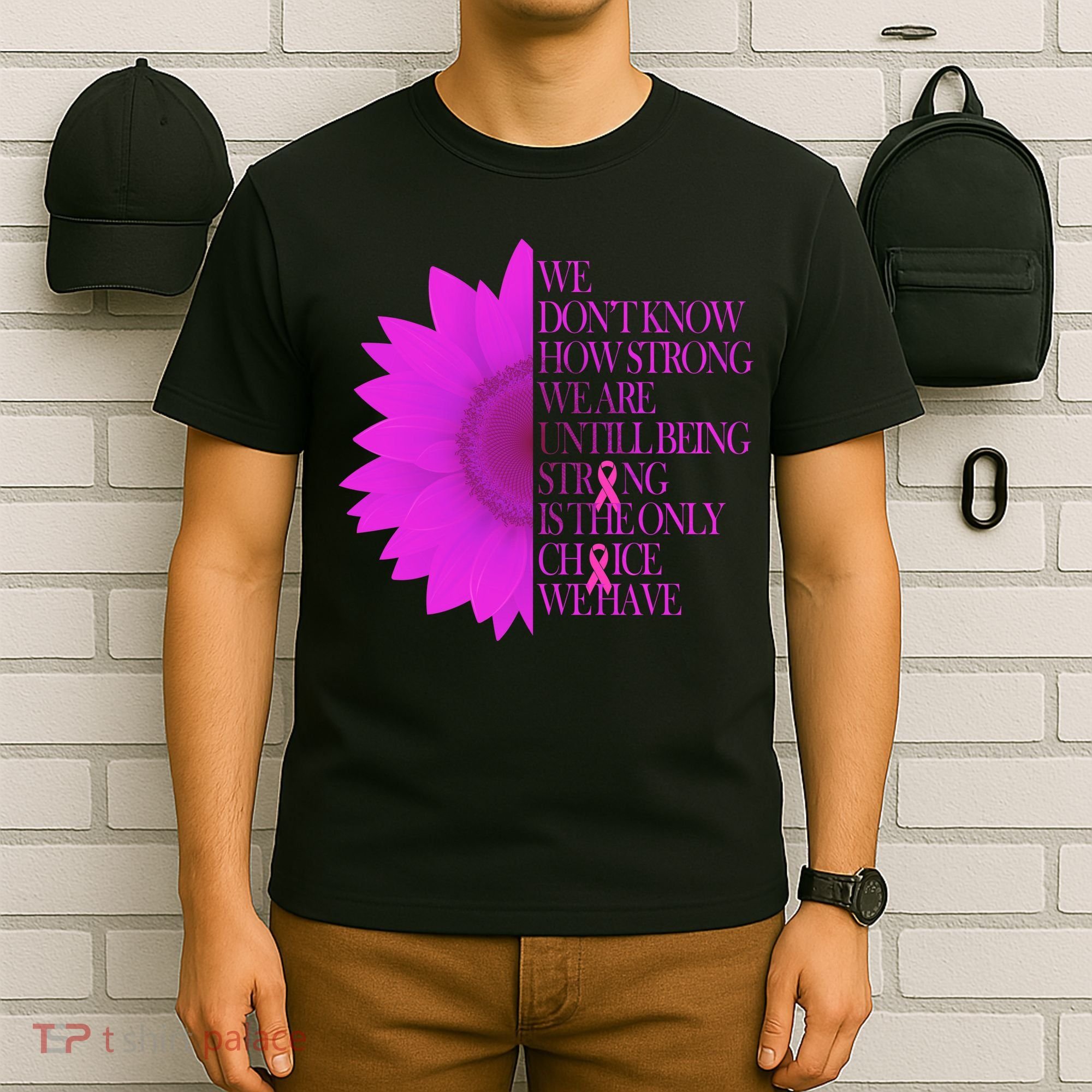 Breast Cancer Awareness Sunflower Quote T-Shirt