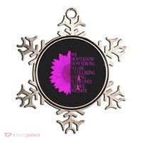 Breast Cancer Awareness Sunflower Quote Ornament thumb 0