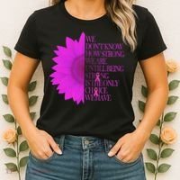 Breast Cancer Awareness Sunflower Quote Women's T-Shirt thumb 2