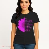 Breast Cancer Awareness Sunflower Quote Women's T-Shirt thumb 4