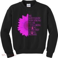 Breast Cancer Awareness Sunflower Quote Kids Sweatshirt thumb 0