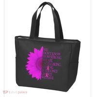 Breast Cancer Awareness Sunflower Quote Tote Bag thumb 3