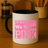 Breast Cancer Awareness Wednesdays We Wear Pink Coffee Mug thumb 4