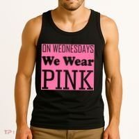 Breast Cancer Awareness Wednesdays We Wear Pink Tank Top thumb 3