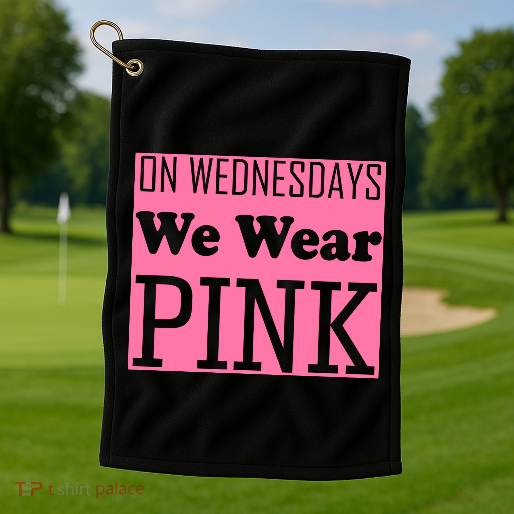 Breast Cancer Awareness Wednesdays We Wear Pink Golf Towel