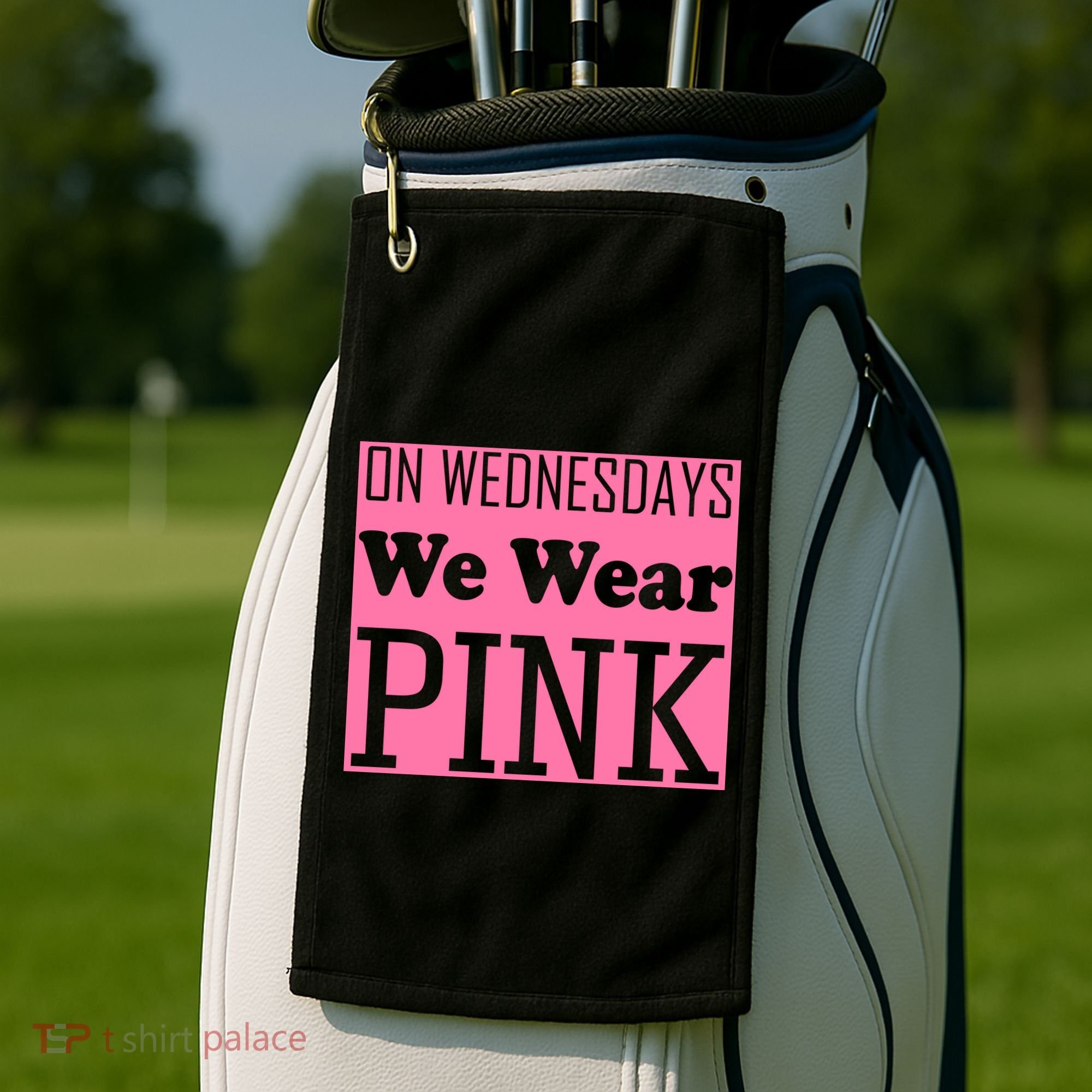 Breast Cancer Awareness Wednesdays We Wear Pink Golf Towel
