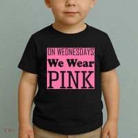 Breast Cancer Awareness Wednesdays We Wear Pink Toddler T-Shirt thumb 2