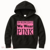 Breast Cancer Awareness Wednesdays We Wear Pink Kids Hoodie thumb 0