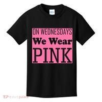 Breast Cancer Awareness Wednesdays We Wear Pink Kids T-Shirt thumb 0