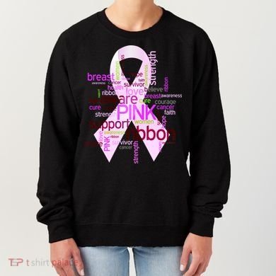 Breast Cancer Awareness Word Mash-Up Women's Sweatshirt