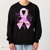 Breast Cancer Awareness Word Mash-Up Women's Sweatshirt thumb 0
