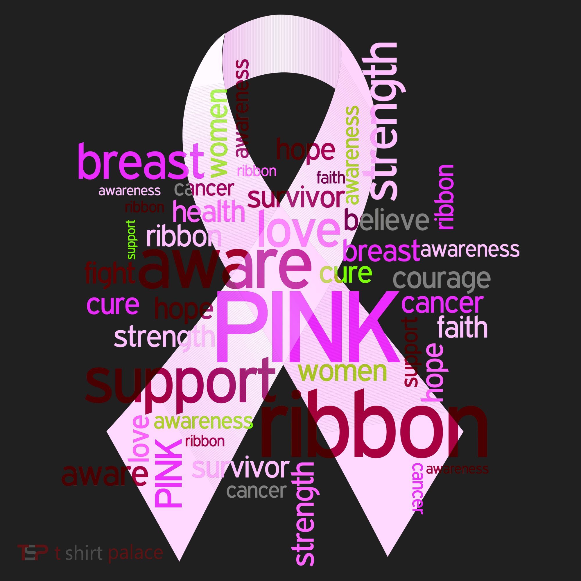 Breast Cancer Awareness Word Mash-Up Women's Sweatshirt