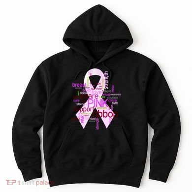 Breast Cancer Awareness Word Mash-Up Hoodie