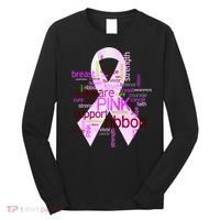 Breast Cancer Awareness Word Mash-Up Long Sleeve Shirt thumb 0