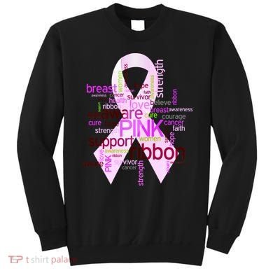 Breast Cancer Awareness Word Mash-Up Sweatshirt