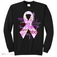 Breast Cancer Awareness Word Mash-Up Sweatshirt thumb 0