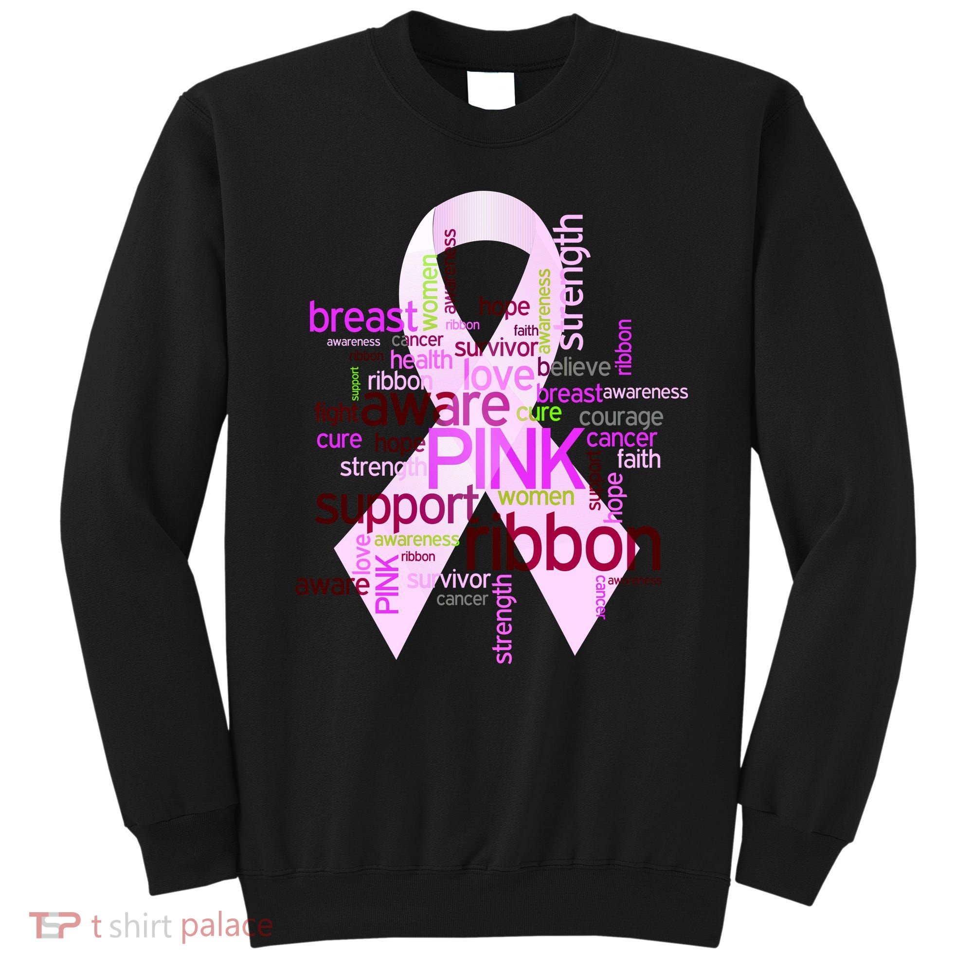 Breast Cancer Awareness Word Mash-Up Sweatshirt