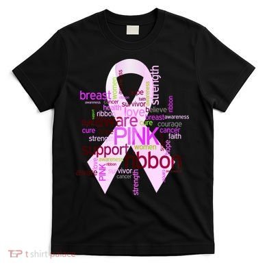 Breast Cancer Awareness Word Mash-Up T-Shirt
