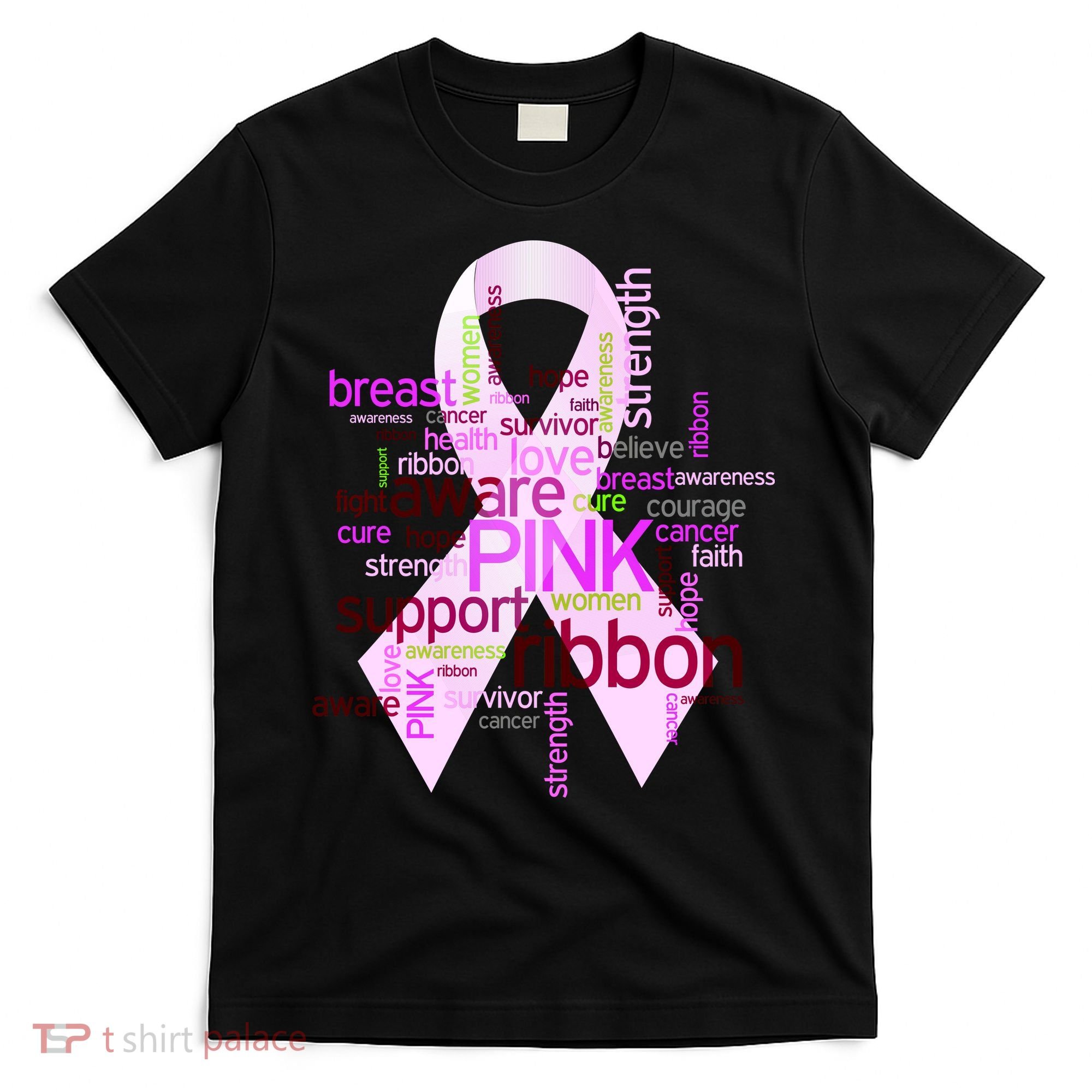 Breast Cancer Awareness Word Mash-Up T-Shirt