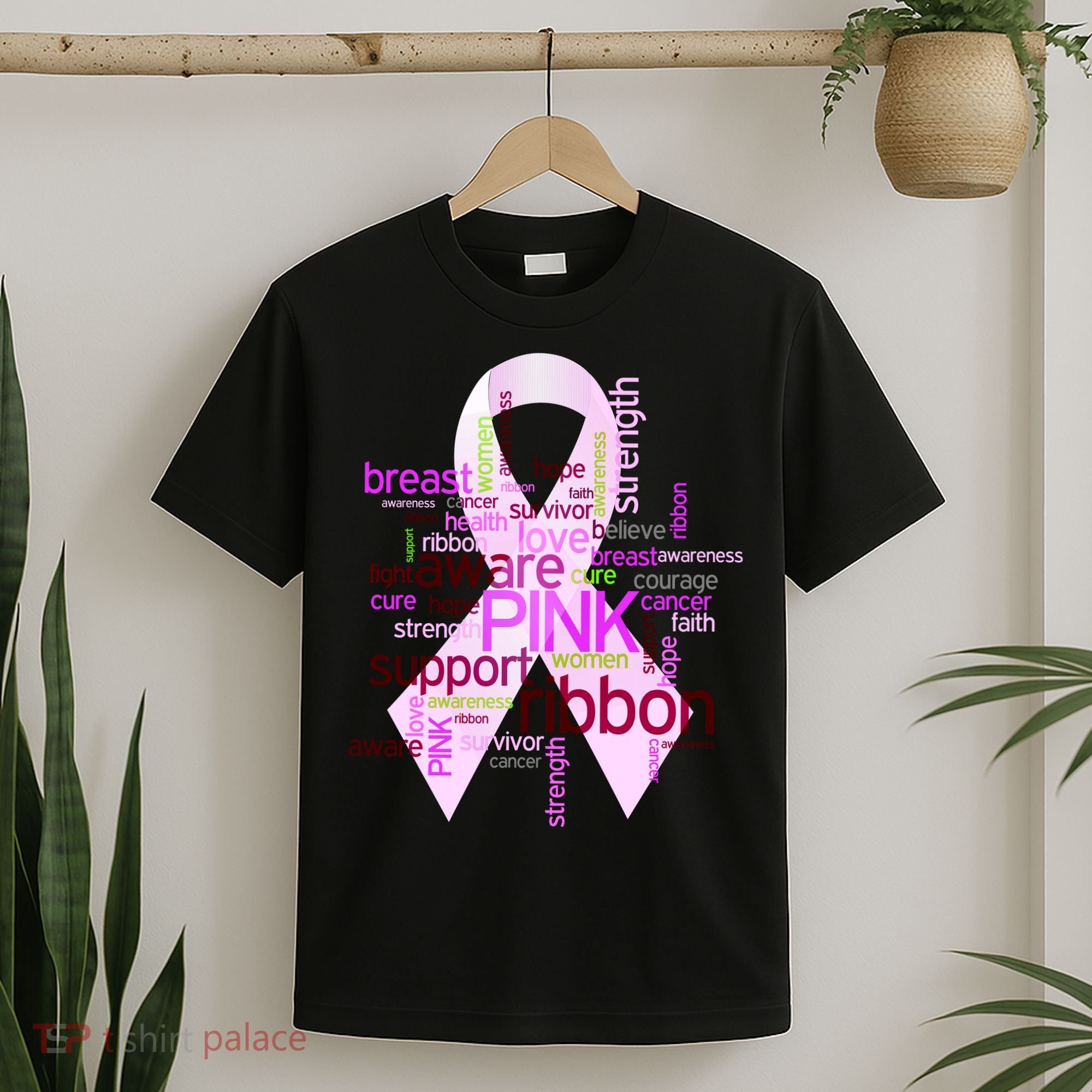 Breast Cancer Awareness Word Mash-Up T-Shirt