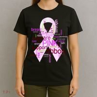 Breast Cancer Awareness Word Mash-Up T-Shirt thumb 4
