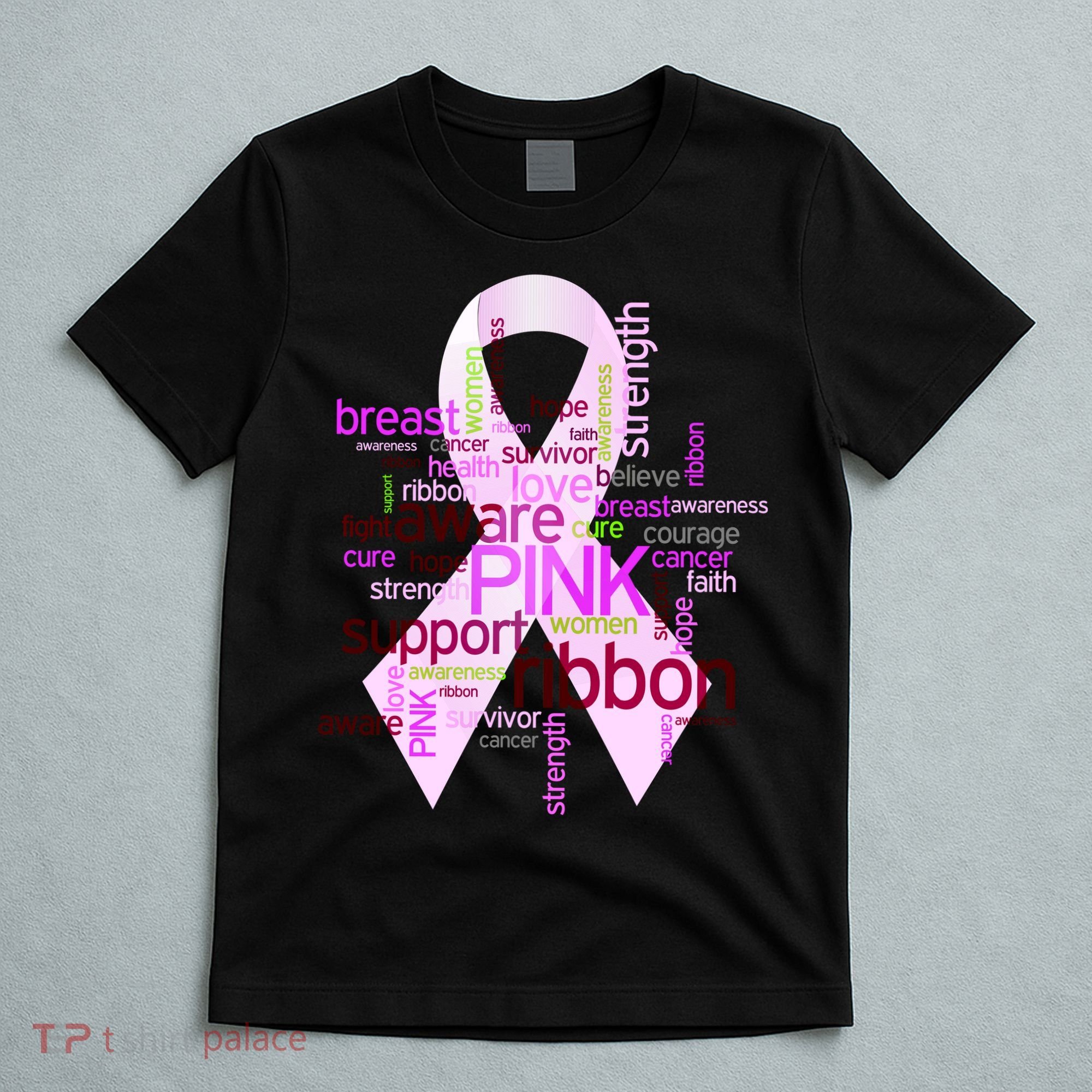 Breast Cancer Awareness Word Mash-Up T-Shirt