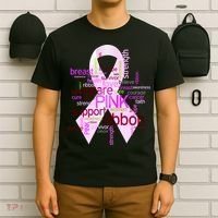 Breast Cancer Awareness Word Mash-Up T-Shirt thumb 6