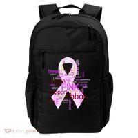 Breast Cancer Awareness Word Mash-Up Backpack thumb 0
