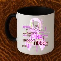 Breast Cancer Awareness Word Mash-Up Coffee Mug thumb 2