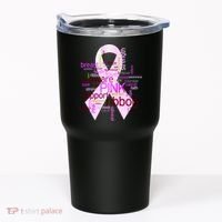 Breast Cancer Awareness Word Mash-Up Tumbler thumb 0