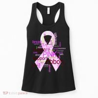 Breast Cancer Awareness Word Mash-Up Women's Tank Top thumb 0