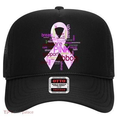 Breast Cancer Awareness Word Mash-Up Hat