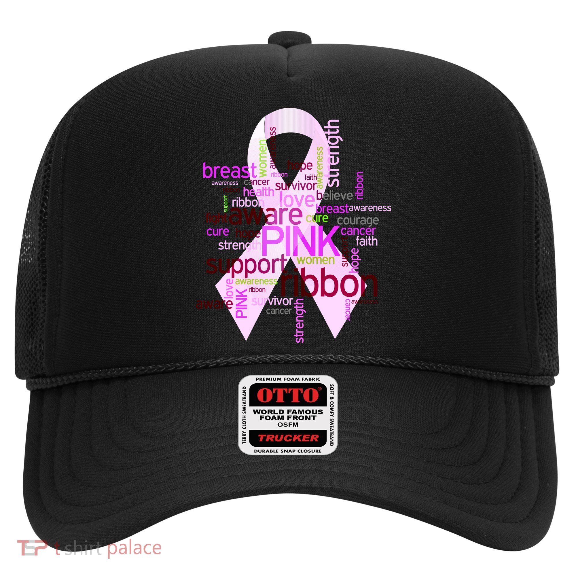 Breast Cancer Awareness Word Mash-Up Hat