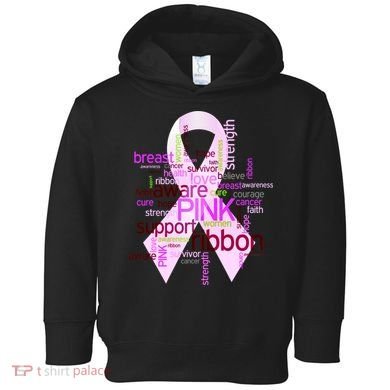 Breast Cancer Awareness Word Mash-Up Toddler Hoodie