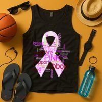 Breast Cancer Awareness Word Mash-Up Tank Top thumb 4