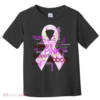 Breast Cancer Awareness Word Mash-Up Toddler T-Shirt