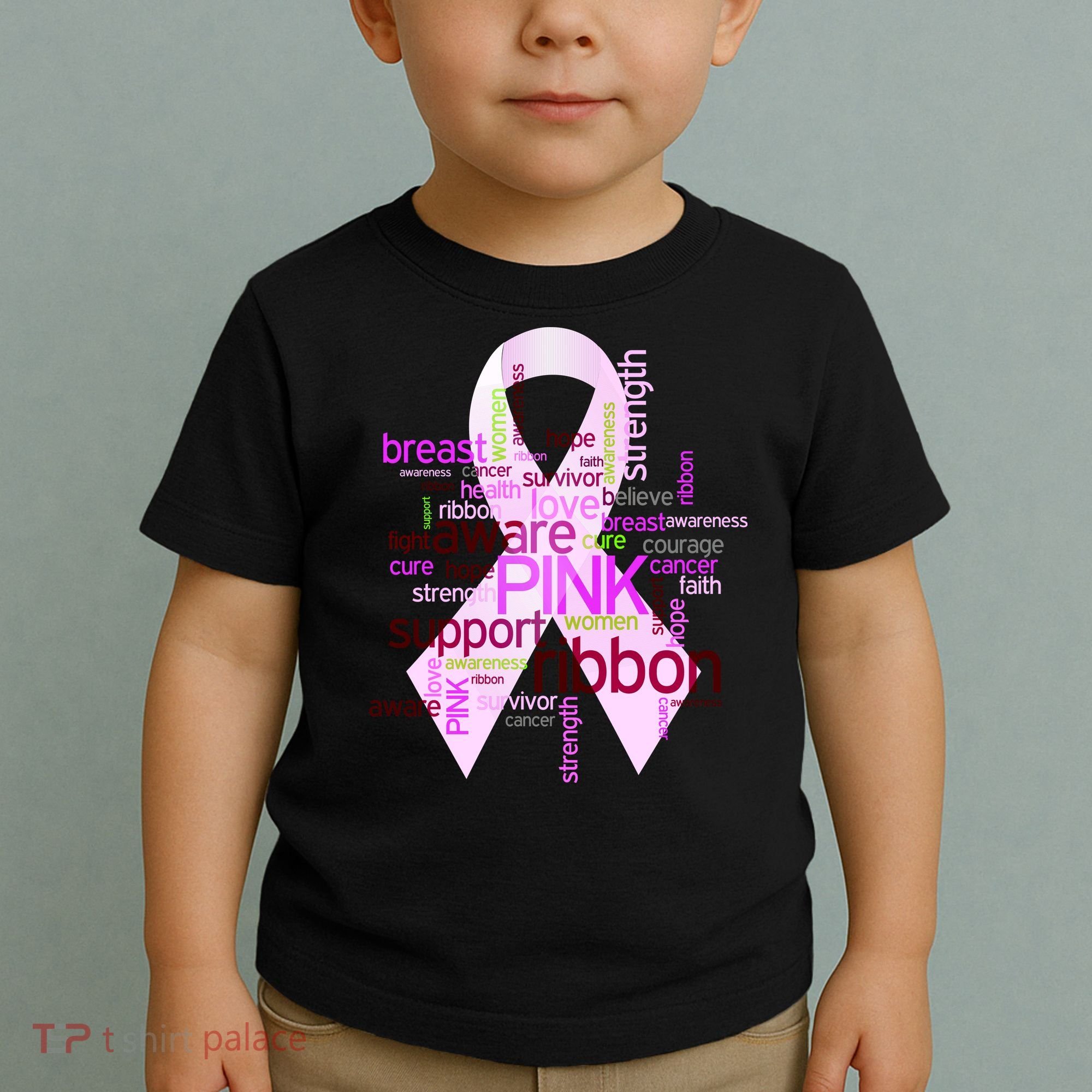 Breast Cancer Awareness Word Mash-Up Toddler T-Shirt