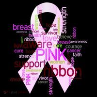 Breast Cancer Awareness Word Mash-Up Women's Long Sleeve Shirt thumb 2
