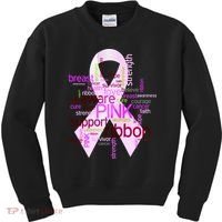 Breast Cancer Awareness Word Mash-Up Kids Sweatshirt thumb 0