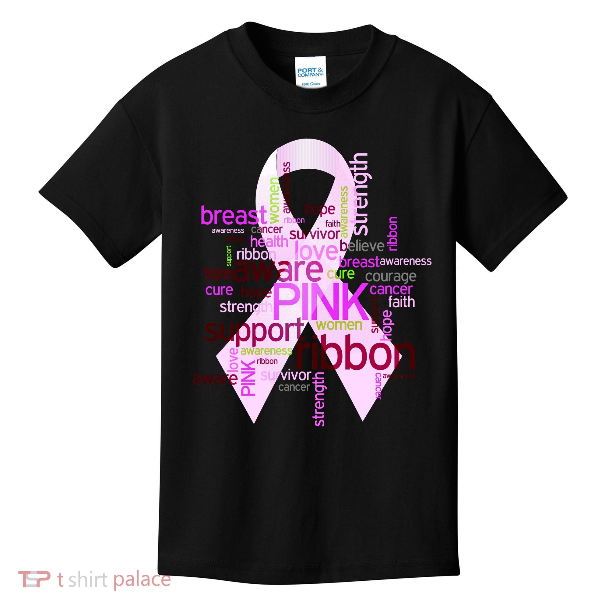 Breast Cancer Awareness Word Mash-Up Kids T-Shirt