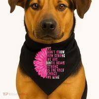 Breast Cancer Being Strong Is The Only Thing We Have USA-Made Doggie Bandana thumb 1
