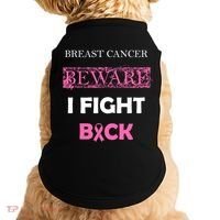 Breast Cancer Beware I Fight Back Doggie Tank thumb 0