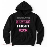Breast Cancer Beware I Fight Back Hoodie thumb 0